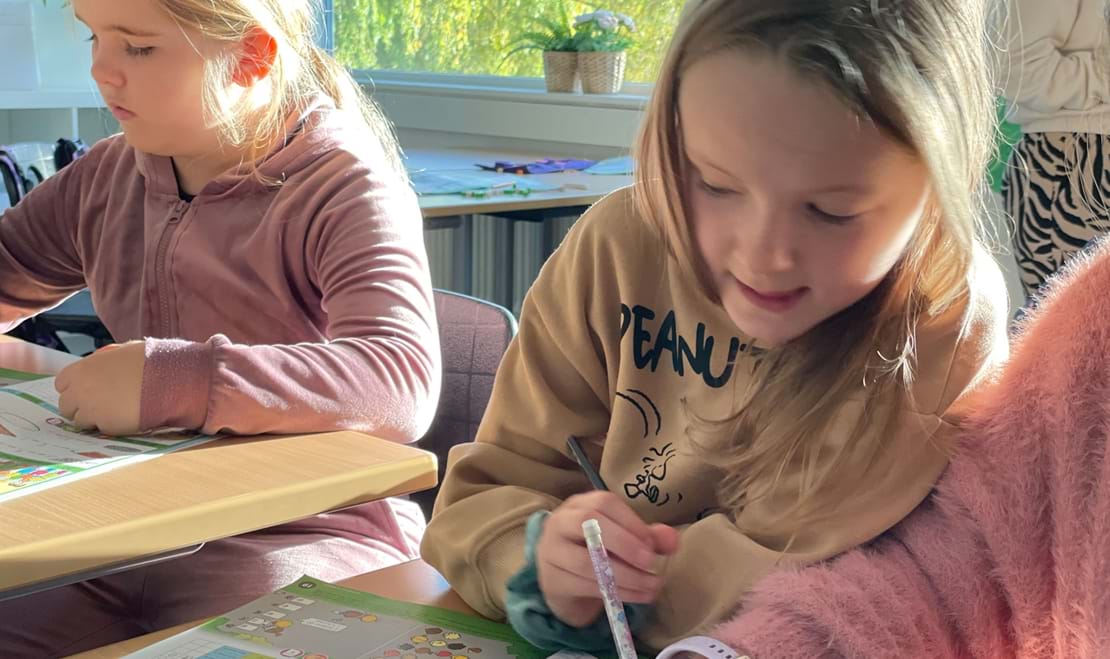 Lærere der hjælper elev med opgave